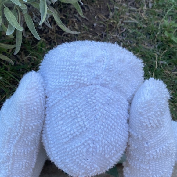 Chenille bunny moving joints button floppy ears cottagecore farmhouse decor - Picture 8 of 10